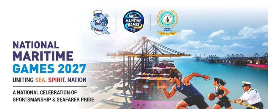 Official National Maritime Games 2027 artwork, from the supplied brochure. Illustration.